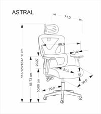 Kancelářská židle ASTRAL Halmar (foto 4)