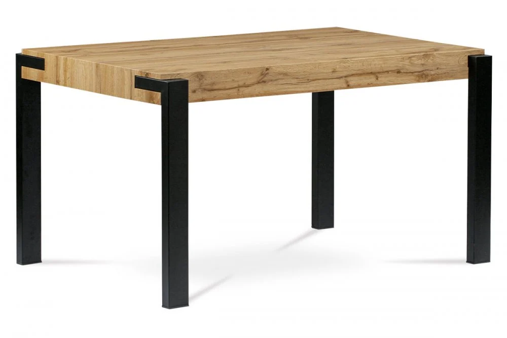 Jídelní stůl HT-725 OAK divoký dub / černá Autronic