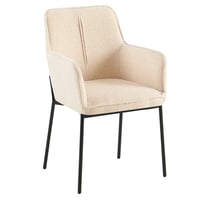 Designové křeslo, béžová/černá, REMOND Kondela