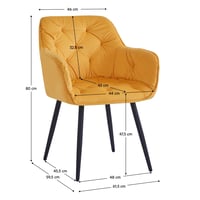 Designové křeslo, žlutá Velvet látka, FEDRIS NEW Kondela (foto 6)