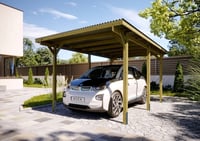 Přístřešek WEKA Dřevěný na auto 606 (3x5 m) Rojaplast