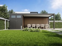 Pergola WPC PRESTIGE stěna 3 m k ám a přístřešku Rojaplast (foto 4)