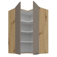 Horní rohová skříňka, sandgrau/dub artisan, FRISBO 60x60 GN-90 2F Kondela (foto 3)