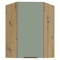 Horní rohová skříňka, aquamarine/dub artisan, ARSANY 60x60 GN-90 1F Kondela