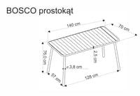 Jídelní stůl BOSCO obdélníkový Halmar (foto 9)