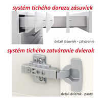 Dolní skříňka D 80 ZL, vysoký bílý lesk/dub sonoma, LINE Kondela (foto 5)