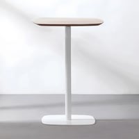 Barový stůl, dub / bílá, MDF / kov, průměr 60 cm, HARLOV Kondela (foto 2)