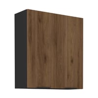Horní skříňka, ořech okapi/černá, MENZO 80 G-90 2F Kondela