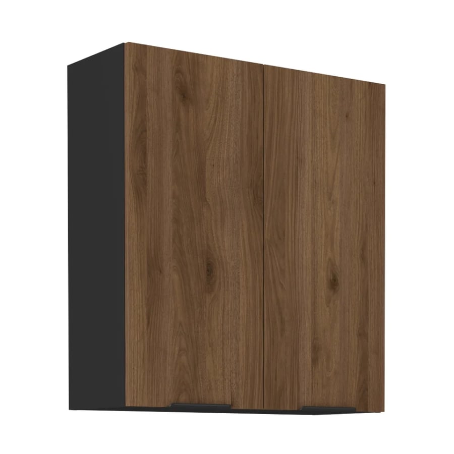 Horní skříňka, ořech okapi/černá, MENZO 80 G-90 2F Kondela