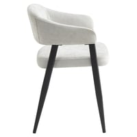 Designové jídelní křeslo, světle šedá/černá, NIZAR TYP 2 Kondela (foto 3)