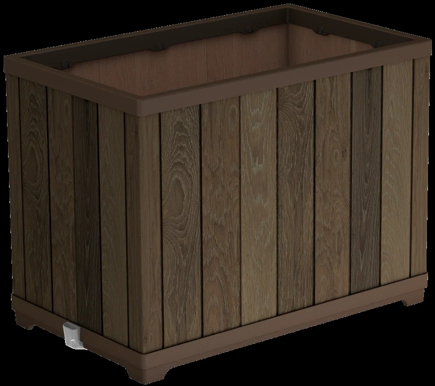 DECO RECTANGLE TALL WALNUT Květináč Rojaplast