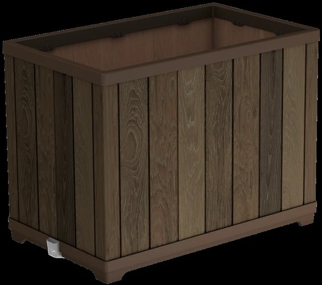 DECO RECTANGLE TALL WALNUT Květináč Rojaplast