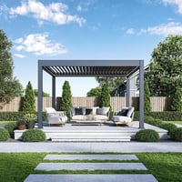 Pergola PRESTIGE Luxusní elektrická bioklimatická 4x4 m hliník volně stojící Rojaplast (foto 10)