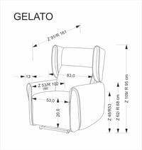 Relaxační křeslo GELATO Halmar (foto 6)