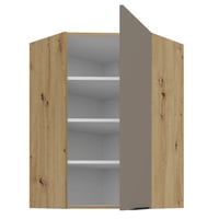 Horní rohová skříňka, sandgrau/dub artisan, FRISBO 60x60 GN-90 1F Kondela (foto 3)