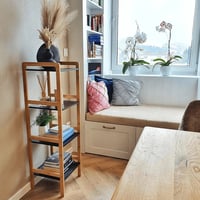 4-poličkový regál, přírodní / černá, naoko Kondela (foto 17)