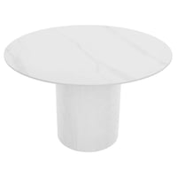 Jídelní stůl, bílý mramor/MDF, průměr 120 cm, MAHIR TYP 1 Kondela (foto 2)
