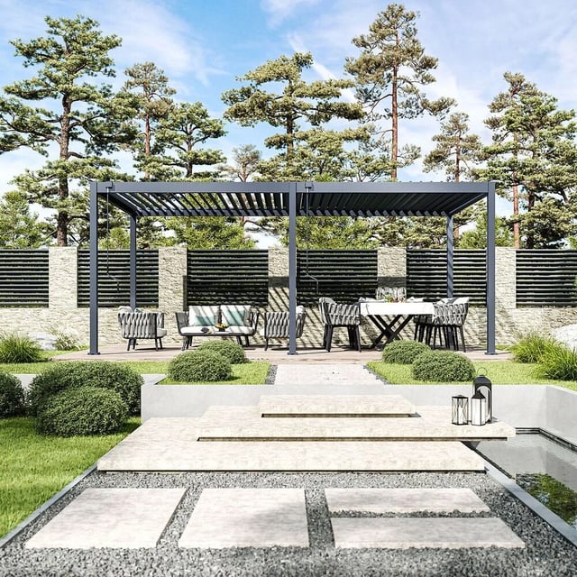 Pergola ECO Bioklimatická 6x3 m ocel volně stojící Rojaplast
