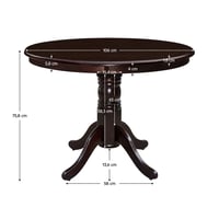 Jídelní stůl, kulatý, kaštan, průměr 106 cm, TABLOS NEW Kondela (foto 2)