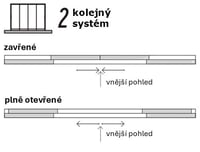 Pergola posuvná zástěna 3 m pro bioklimatickou šedočerná Rojaplast (foto 11)