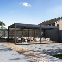 Pergola PANEL WOOD LAMELY zastínění sklápěcí horizontální 1 m pro bioklimatickou Rojaplast (foto 11)