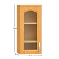 Horní skříňka, olše, levá, LORA MDF NEW KLASIK W40S Kondela (foto 5)
