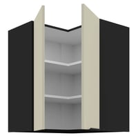 Horní rohová skříňka, kašmír/černá, ARAKA 60x60 GN-72 2F Kondela (foto 2)