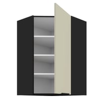 Horní rohová skříňka, kašmír/černá, ARAKA 60x60 GN-90 1F Kondela (foto 2)
