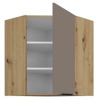 Horní rohová skříňka, sandgrau/dub artisan, FRISBO 60x60 GN-72 1F Kondela (foto 3)