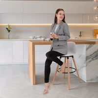 Barová židle, bílá/buk, EVANS Kondela (foto 4)