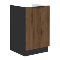 Dřezová skříňka, ořech okapi/černá, MENZO 50 ZL 1F BB Kondela