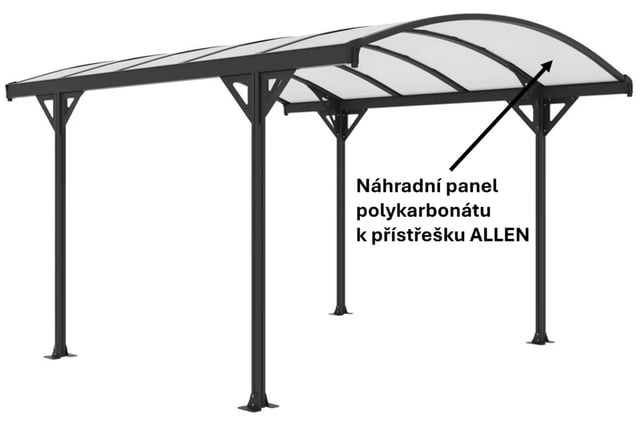 ALLEN Panel polykarbonátu k přístřešku transparentní Rojaplast