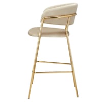 Designová barová židle, béžová Velvet látka/gold chrom zlatý, DASMIN NEW TYP 2 Kondela (foto 3)