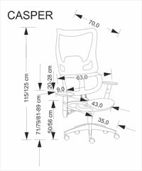 Kancelářská židle CASPER Halmar (foto 5)
