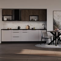 Dřezová skříňka, kašmír/černá, ARAKA 50 ZL 1F BB Kondela (foto 5)