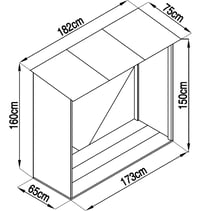 Dřevník WC-A 182x75 cm Rojaplast (foto 6)