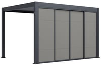 Pergola posuvná zástěna 4 m pro bioklimatickou šedočerná Rojaplast (foto 2)