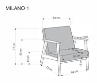 Křeslo MILANO 1S Halmar (foto 4)