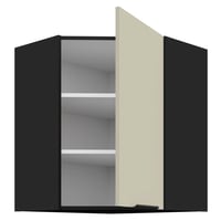 Horní rohová skříňka, kašmír/černá, ARAKA 60x60 GN-72 1F Kondela (foto 2)