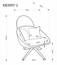 Relaxační křeslo MERRY Halmar (foto 4)