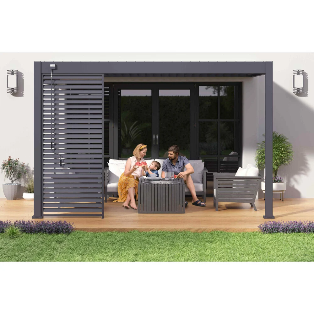 Pergola PANEL LAMELY zastínění fixní horizontální 1 m pro bioklimatickou Rojaplast