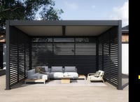 Pergola PANEL LAMELY zastínění fixní horizontální 1,3 m pro bioklimatickou Rojaplast (foto 5)