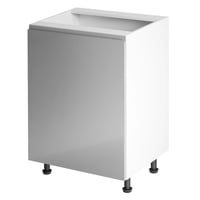 811/5000Spodní skříňka, bílá / šedá extra vysoký lesk, levá, AURORA D601F Kondela