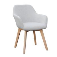 Designové křeslo, světlešedá/ buk, CLORIN Kondela