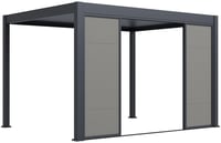 Pergola posuvná zástěna 4 m pro bioklimatickou šedočerná Rojaplast (foto 4)