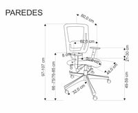 Kancelářská židle PAREDES Halmar (foto 3)