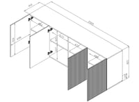 Komoda PAFOS 4D 200 cm Halmar (foto 4)