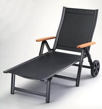Zahradní lehátko SUN GARDEN ASS COMFORT hliníkové černé Rojaplast (foto 3)
