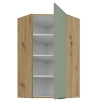 Horní rohová skříňka, aquamarine/dub artisan, ARSANY 60x60 GN-108 1F Kondela (foto 3)
