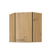 Horní skříňka, černý mat / dub artisan, Monro 60/60 GN-72 1F Kondela